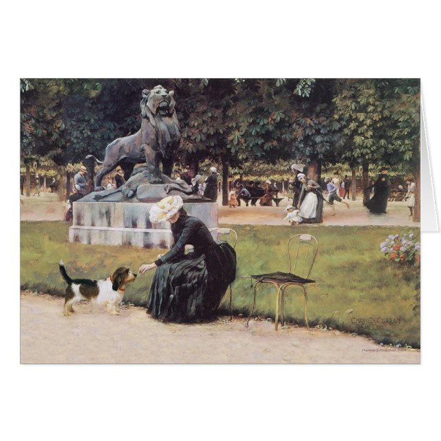 Cartão Lady e PBGV no Parque (Frente Horizontal)