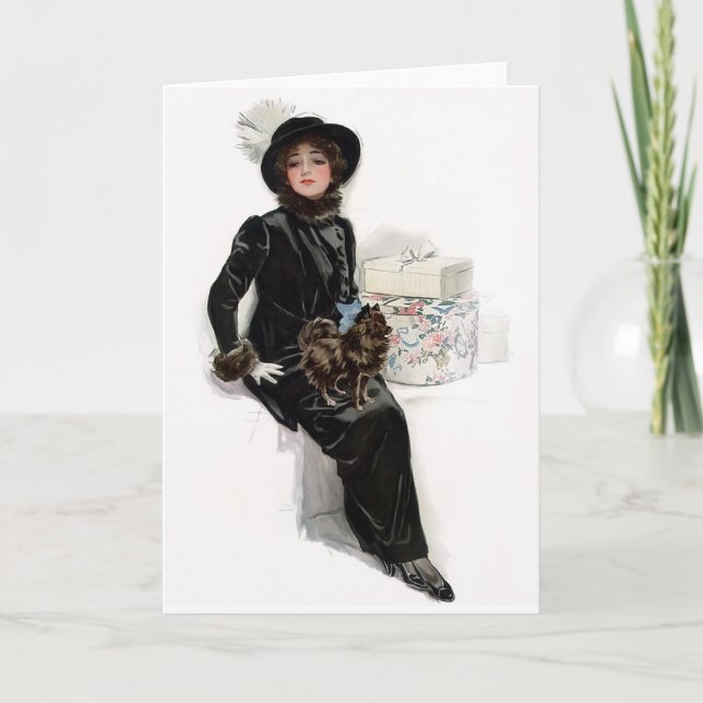 Cartão Lady in Black (Frente)