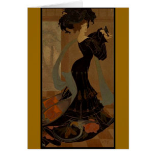 Cartão Lady in Black