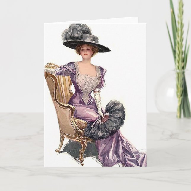 Cartão Lady in Purple (Frente)