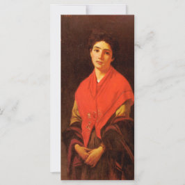 Cartão Lady in Red (Vintage Art)