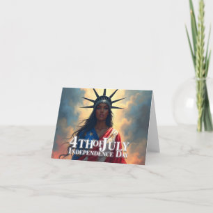 Cartão Lady Liberty Reimaginada – Uma Nova Face da Liberd