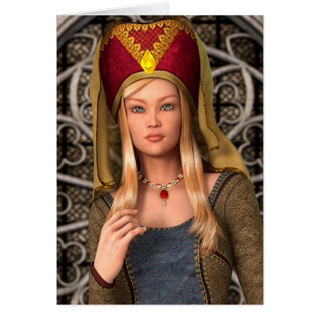 Cartão Lady Medieval (Frente)