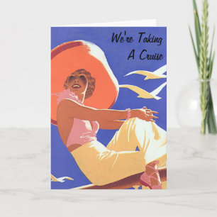 Cartão Lady On a Cruise