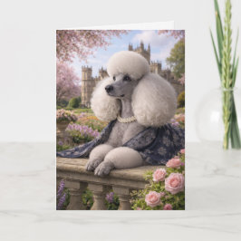 Cartão Lady Rose, Poodle Blank Card