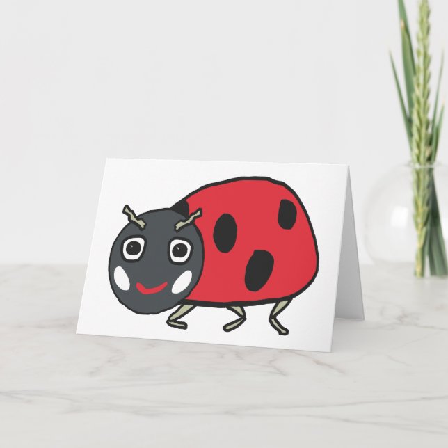 Cartão Ladybird Ladybug (Frente)
