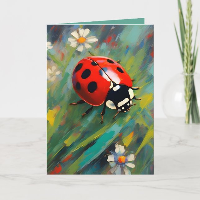 Cartão Ladybird Ladybug Greetings Card (Frente)
