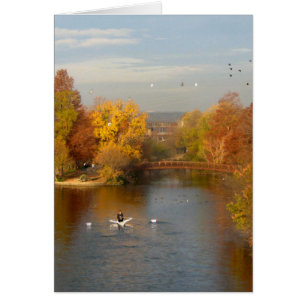 Cartão Ladybird Lake Fall Rower - Centro Austin Texas