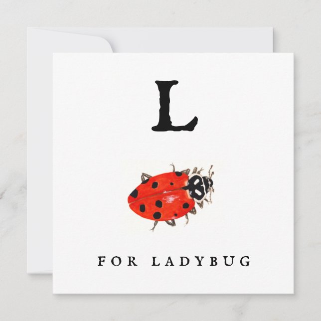 Cartão Ladybug (Frente)