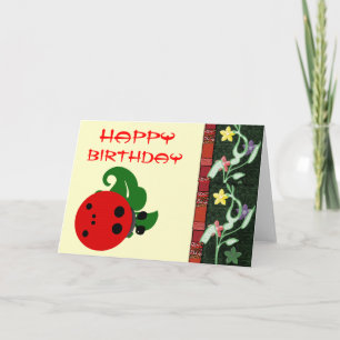 Cartão Ladybug Birthday