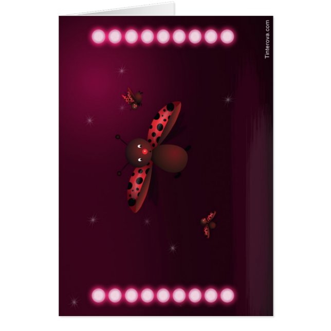 Cartão Ladybugs (Frente)