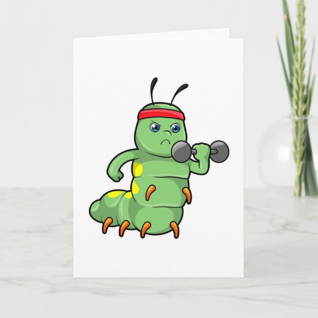 Cartão Lagarta no treino de força com halteres (Frente)