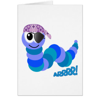 Cartão Lagarta-pirata Cute Goofkins