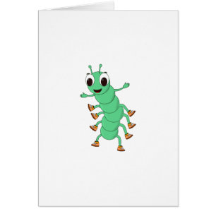 Cartão Lagarta Verde