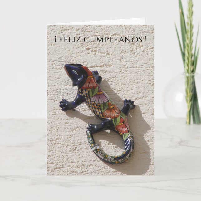 Cartão Lagartixa Feliz (Frente)