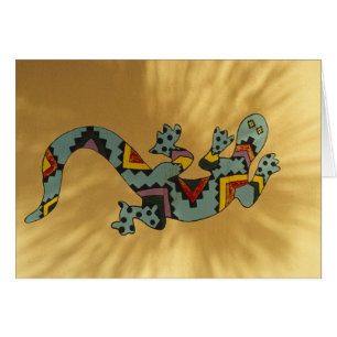 Cartão Lagarto de lagartixa pintado na parede, Tucson, Ar