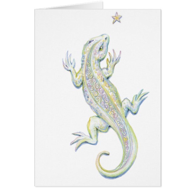 Cartão Lagarto do arco-íris (Frente)