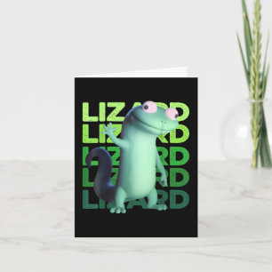 Cartão Lagarto Engraçado Meme Animal Mulheres Homens