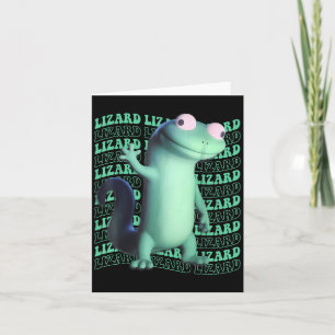 Cartão Lagarto Engraçado Meme Animal Mulheres Homens _4