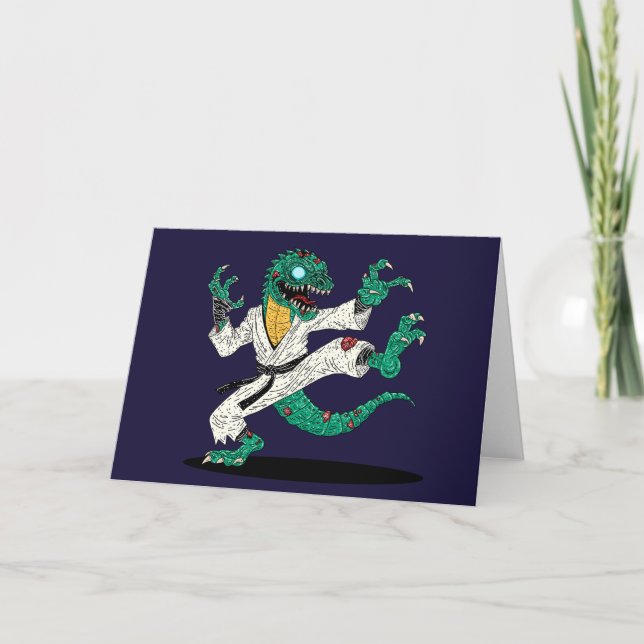 Cartão Lagarto Zumbi Kung Fu (Frente)