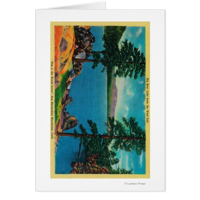 Cartão Lago Big Bear do Oeste (Frente)