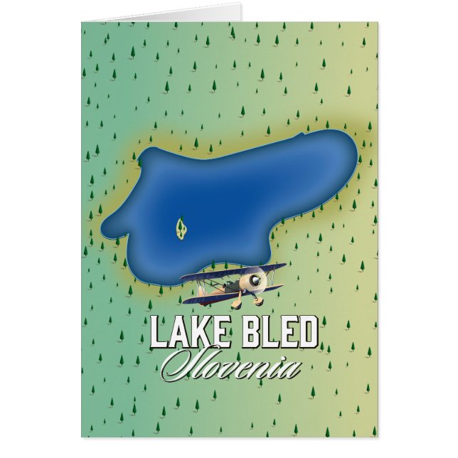 Cartão Lago Bled Eslovênia (Frente)