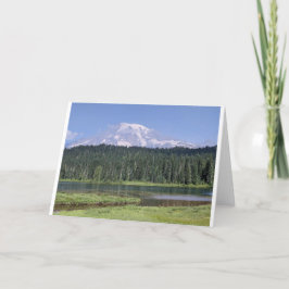 Cartão Lago de Reflexão do Monte Rainier