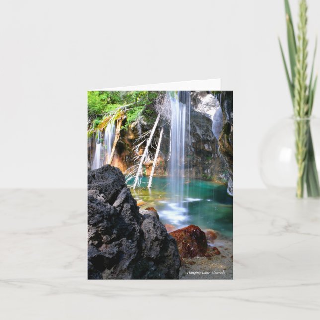 Cartão Lago de suspensão Notecard (Frente)