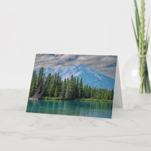 Cartão Lago e Montanha em Banff, Canadá