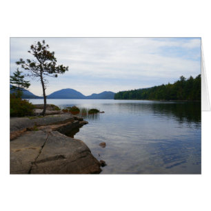 Cartão Lago eagle no parque nacional do Acadia