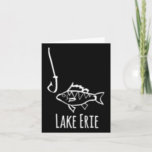 Cartão Lago Erie Pensilvânia Peixes Pesca Gancho Perch Tr