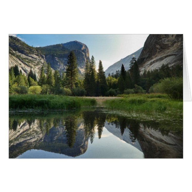 Cartão Lago Espelho, Yosemite (Frente Horizontal)