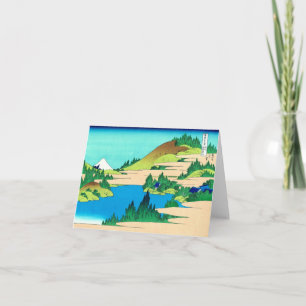 Cartão Lago Hakone, Hokusai, Belas Artes Japonesas