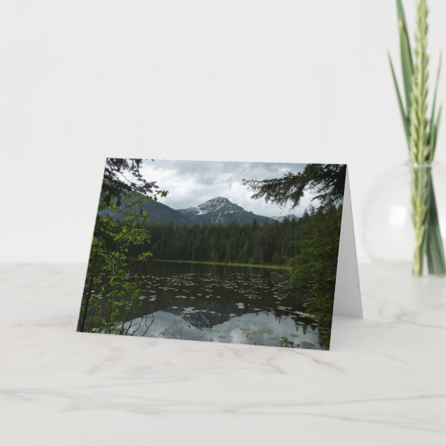 Cartão Lago Johns II no Parque Nacional Glacier (Frente)