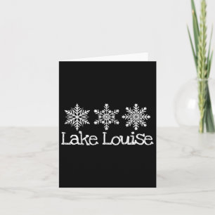Cartão Lago Louise Canada Snowflakes Ski Skiing Skier Sno