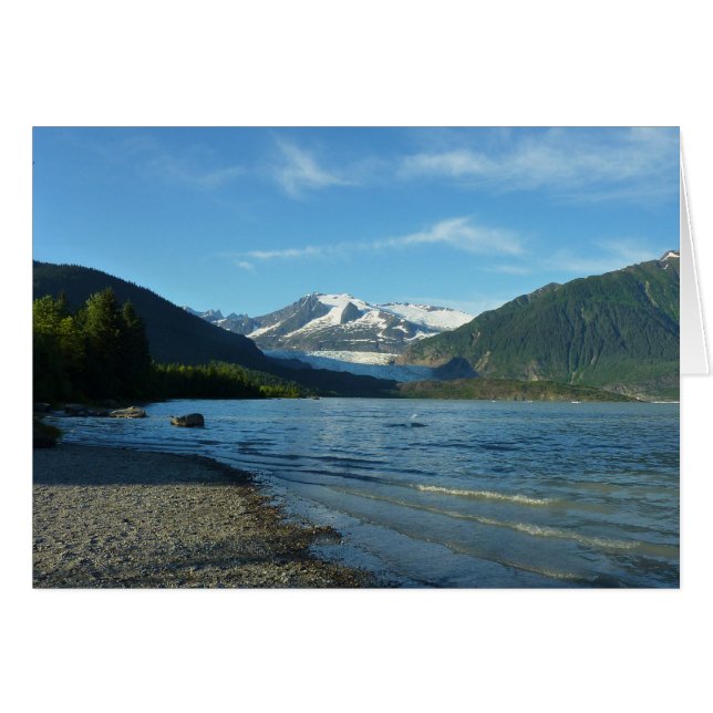 Cartão Lago Mendenhall em Juneau Alasca (Frente Horizontal)