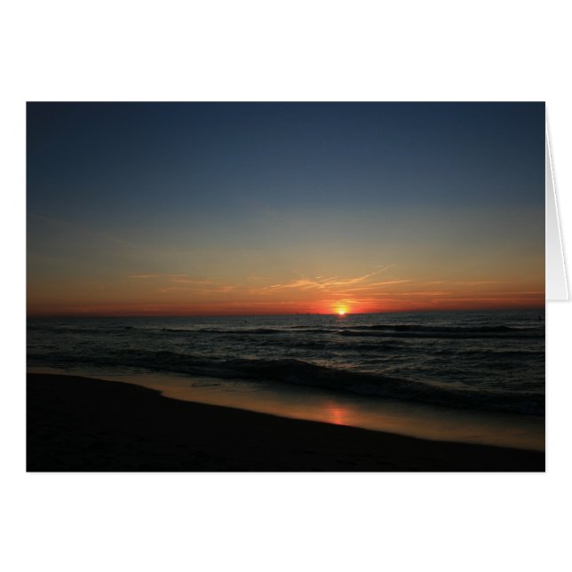 Cartão Lago Michigan Sunset (Frente Horizontal)
