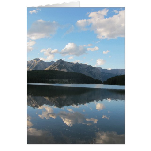 Cartão Lago Minnewanka, Alberta, Canadá (Frente)