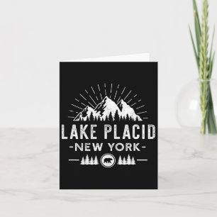 Cartão Lago Placid Nova York - Montanha Esqui Caminhada P