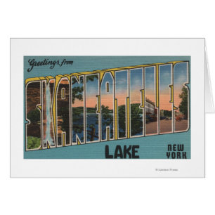 Cartão Lago Skaneateles, New York - grandes cenas da