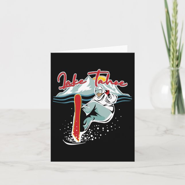 Cartão Lago Tahoe Sierra Nevada California Snowboard S (Frente)