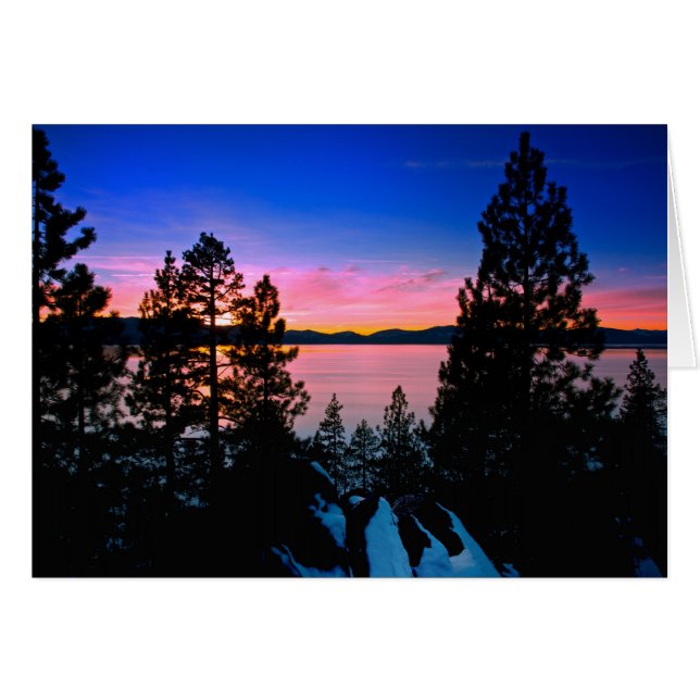 Cartão -Lago Tahoe Sunset 2011 (Frente horizontal)