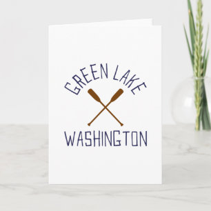 Cartão Lago Verde Washington Ao Ar Livre Vintage