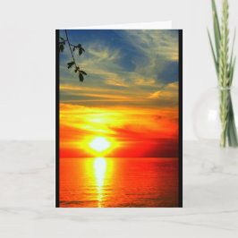 Cartão Lago Winnebago Sunset Pensando Em Você