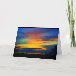 Cartão Lago Winnebago Sunset Pensando Em Você