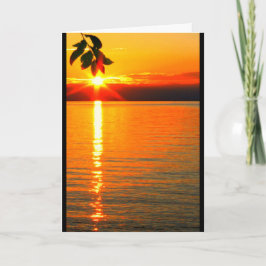 Cartão Lago Winnebago Sunset Pensando Em Você