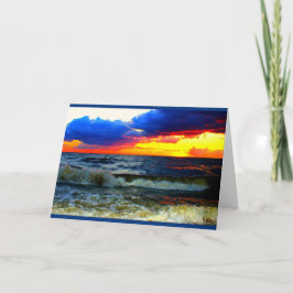 Cartão Lago Winnebago Sunset Pensando Em Você