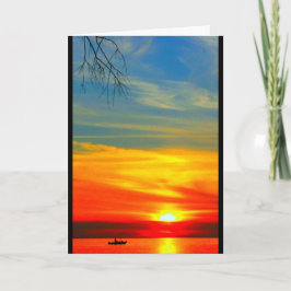 Cartão Lago Winnebago Sunset Pensando Em Você