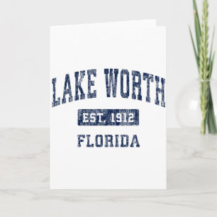 Cartão Lago Worth Flórida Fl Vintage Esportes Estabelecid