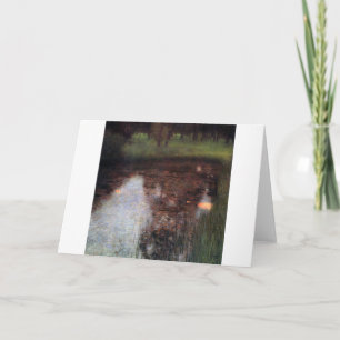 Cartão Lagoa calma nos terrenos do Castelo Kammer, Gustav